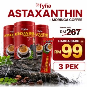 3 Botol Kopi Astaxanthin (30 sachet + Free 2 sachet)